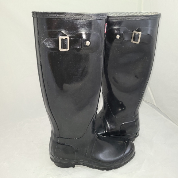 Hunter Tall Black Original Woman's Rain Boots‎ Size 5M US - Picture 3 of 7
